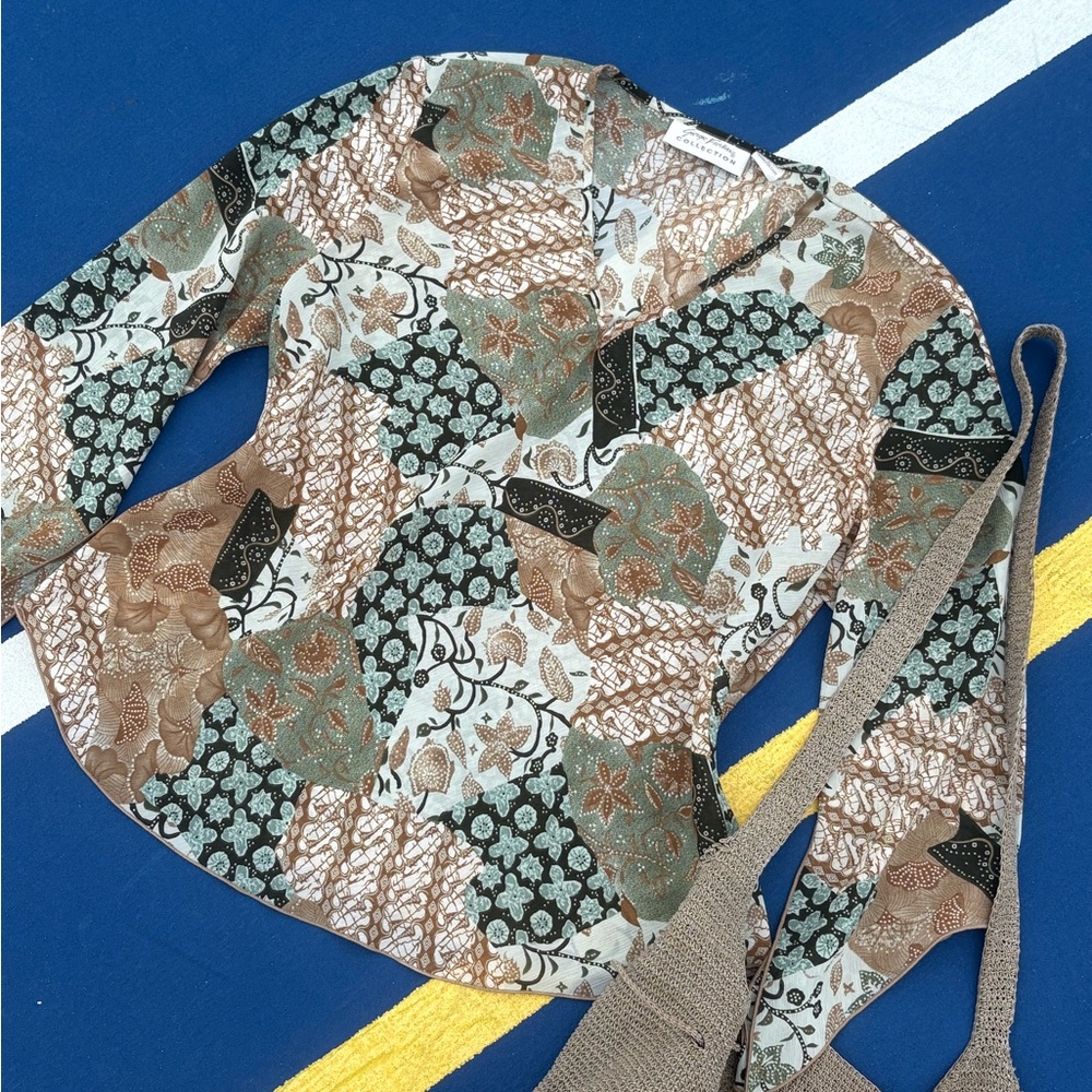 Earthy Patchwork Top - image 2